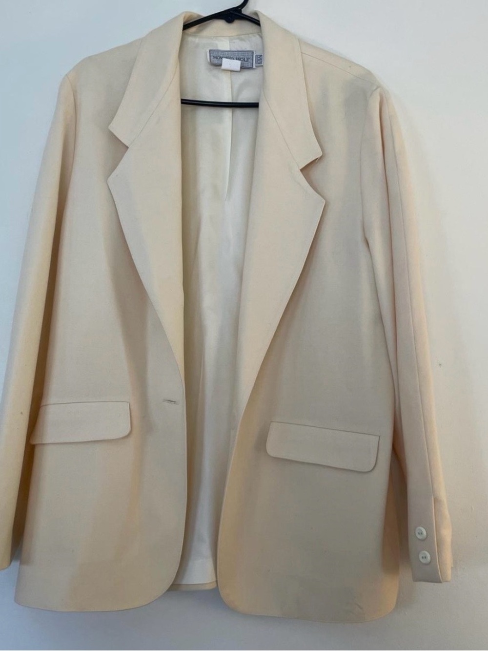 Howard Wolf Cream Open-Front Women's Blazer